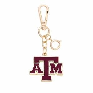 NEW CANVAS STYLE women's texas a and m aggies enamel logo bag charm in maroon